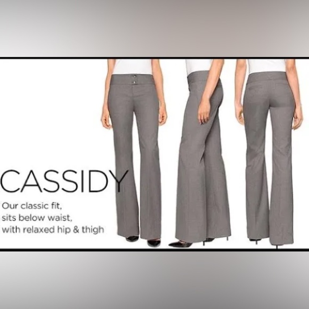 The Limited “Cassidy Fit” women’s gray pinstripe wide leg trousers
